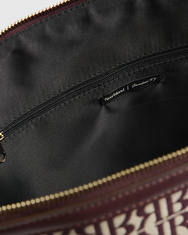 Red Monogram Jacquard Travel Holdall Bag