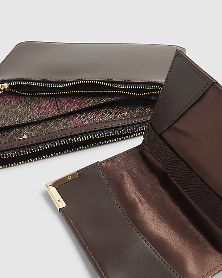 Brown Bow Monogram Travel Bundle Set