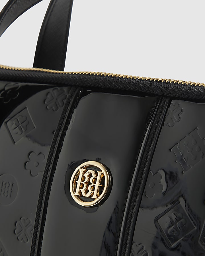 Black Patent Monogram Laptop Case