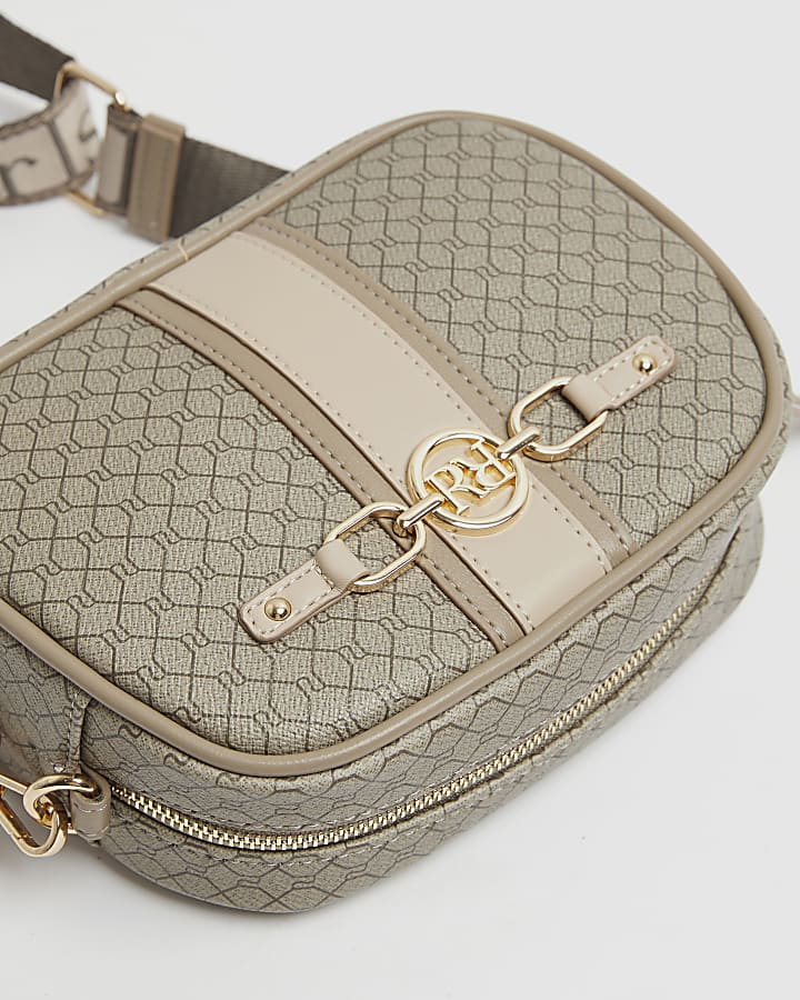Beige Monogram Cross Body bag