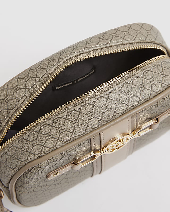 Beige Monogram Cross Body bag