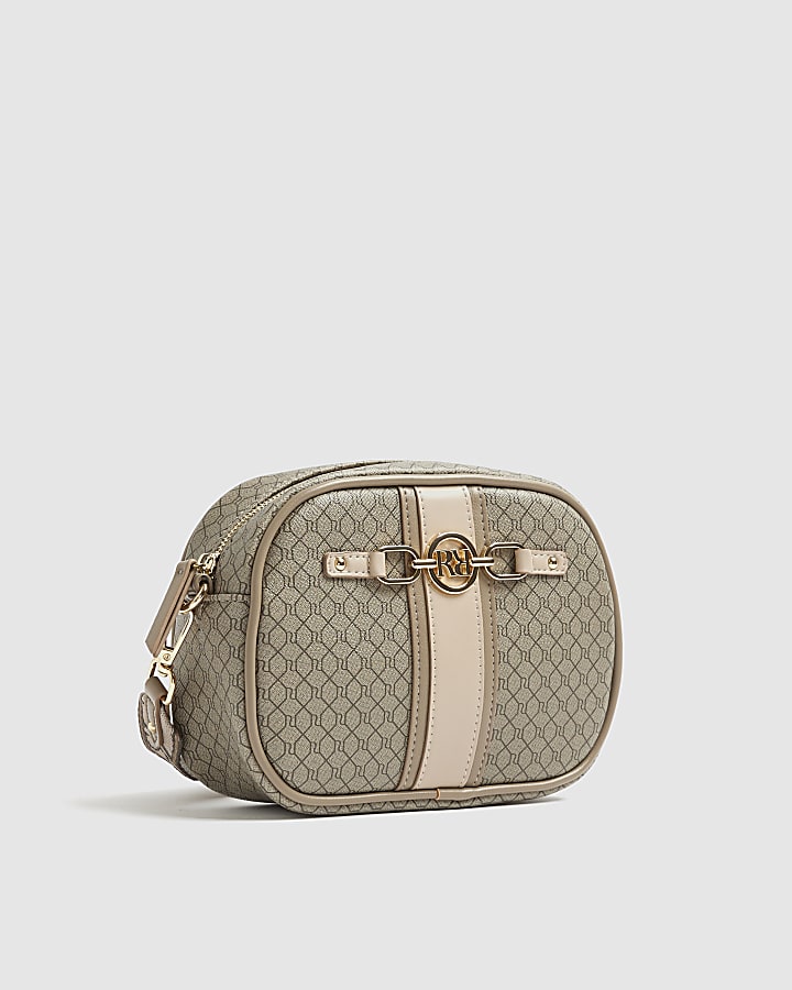 Beige Monogram Cross Body bag