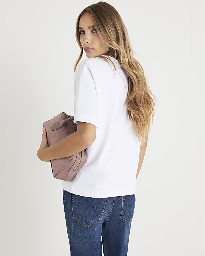 White Short Sleeve Boxy T-shirt