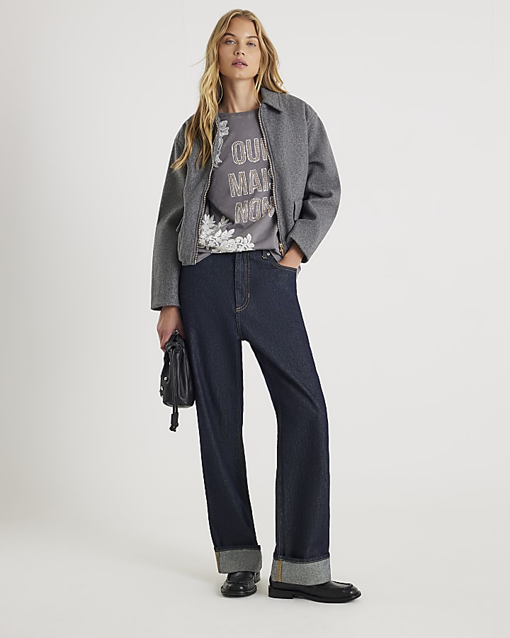 Grey Short Sleeve Oui Mais Non T-shirt