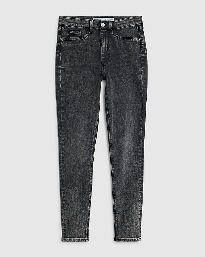 Black Mid Rise Sculpt Skinny Jeans