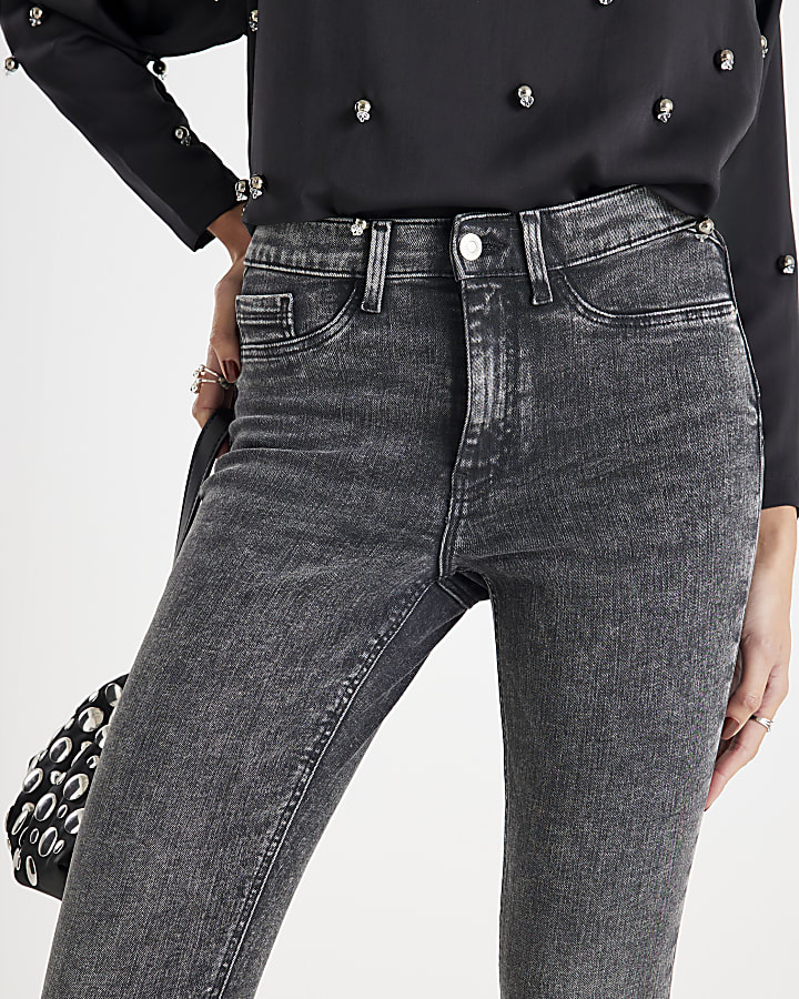 Black Mid Rise Sculpt Skinny Jeans