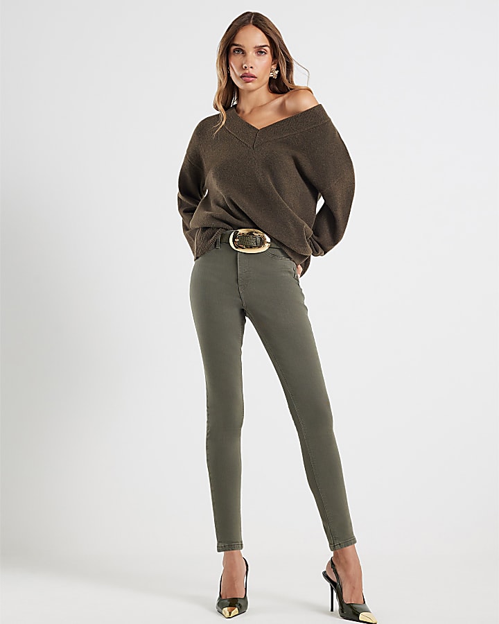 Khaki Molly Skinny Jeans
