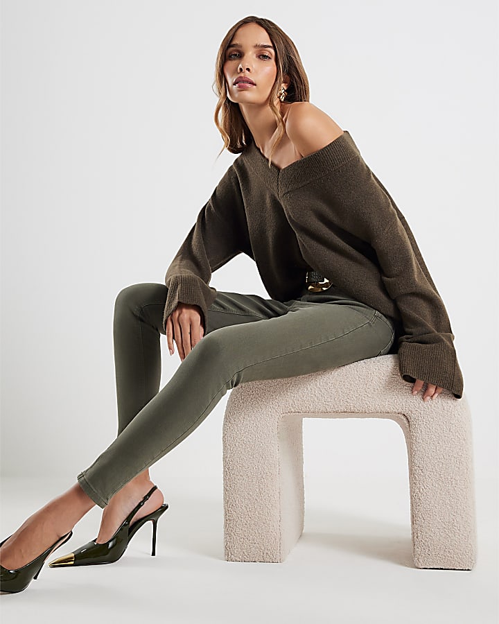 Khaki Molly Skinny Jeans