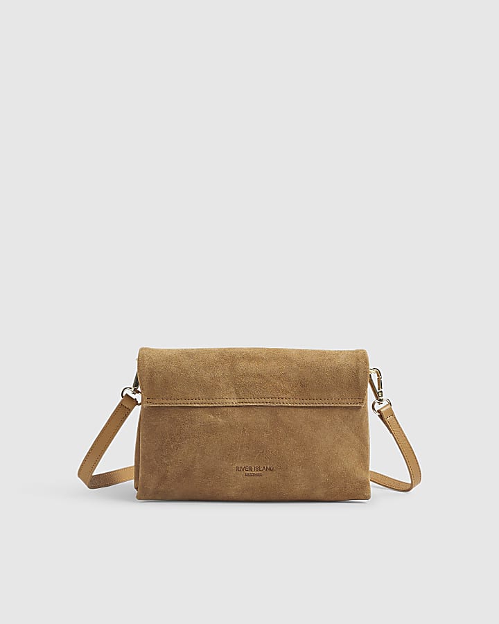 Brown Suede Cross Body Bag