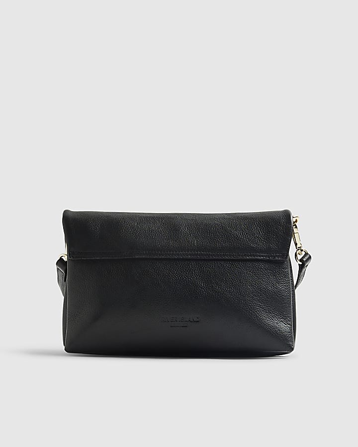 Black Leather Cross Body Bag