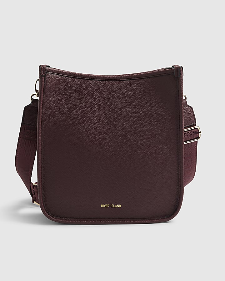 Red Stripe Front Logo Messenger Bag
