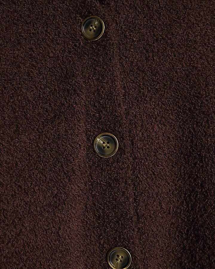 Brown Fluffy Wide Leg Trousers