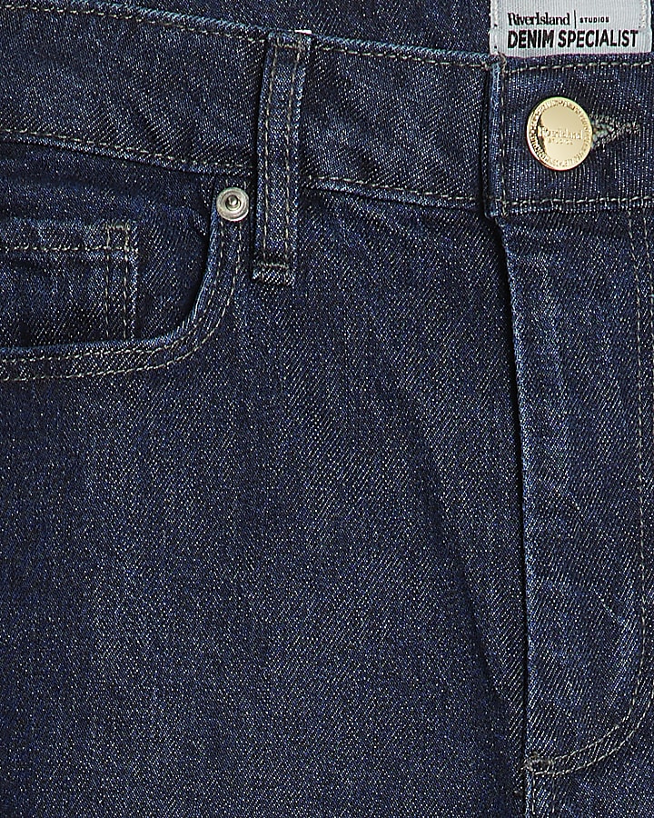 Petite Blue Relaxed Straight Leg Jeans