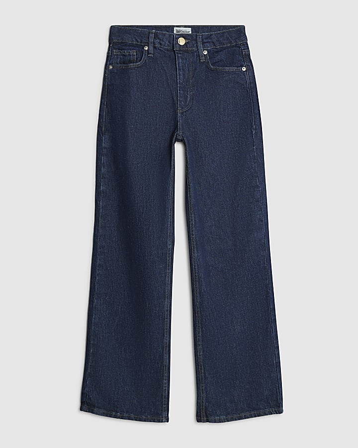 Petite Blue Relaxed Straight Leg Jeans