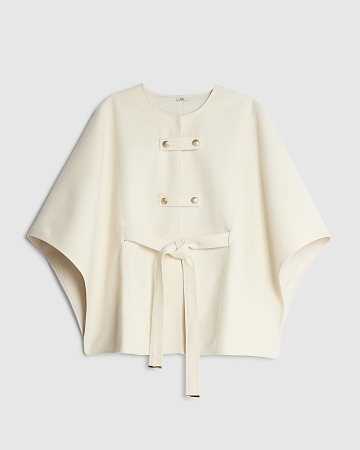 Cream Belted Cape