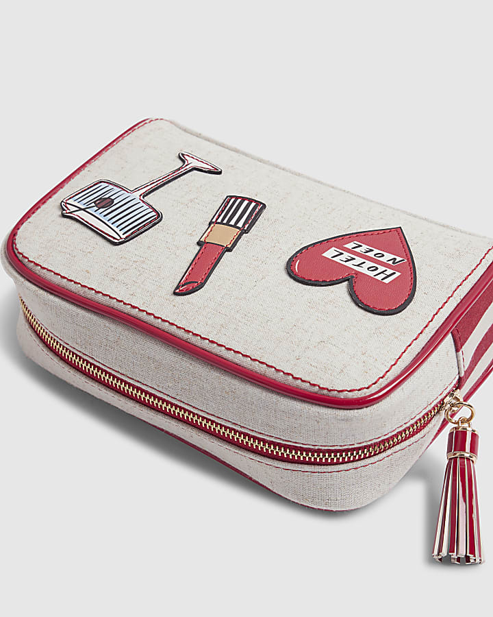 Nephthys Beige Hotel Noel Makeup Bag