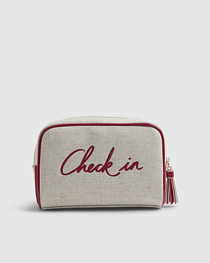 Nephthys Beige Hotel Noel Makeup Bag