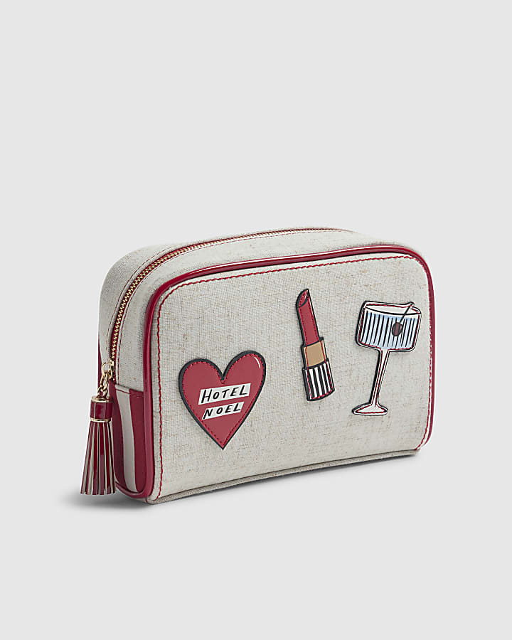 Nephthys Beige Hotel Noel Makeup Bag
