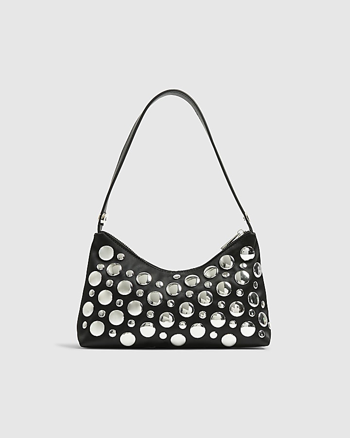 Black Studded Handle Grab Bag