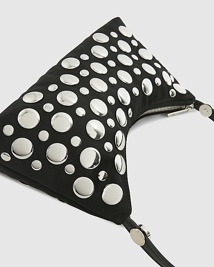 Black Studded Handle Grab Bag