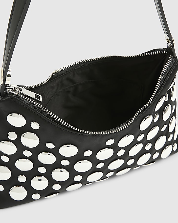 Black Studded Handle Grab Bag