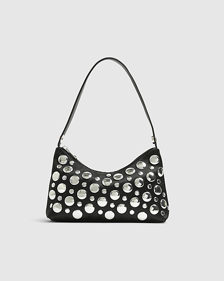 Black Studded Handle Grab Bag