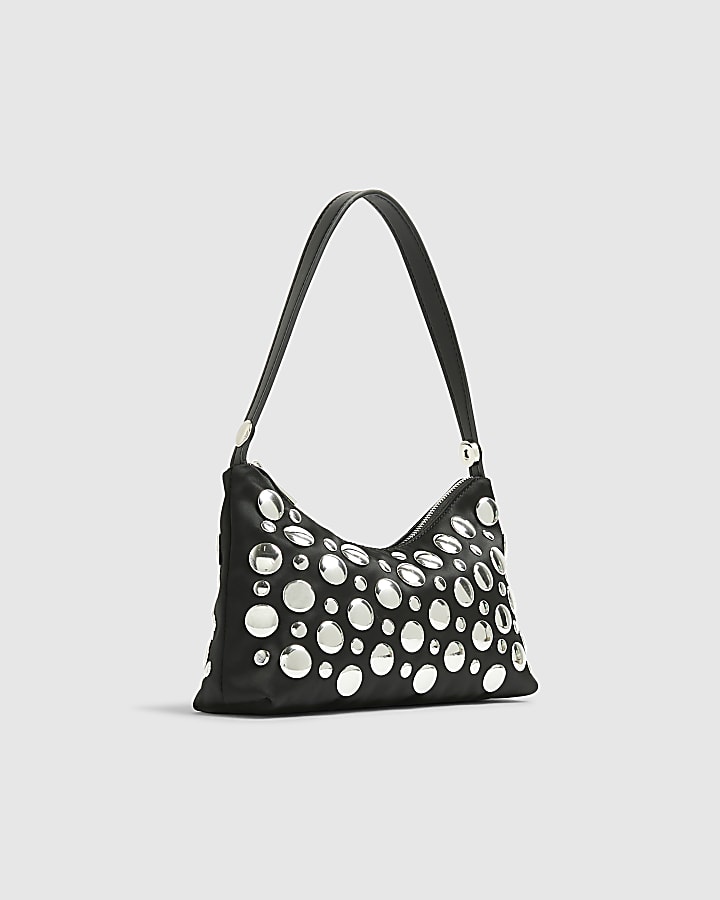 Black Studded Handle Grab Bag