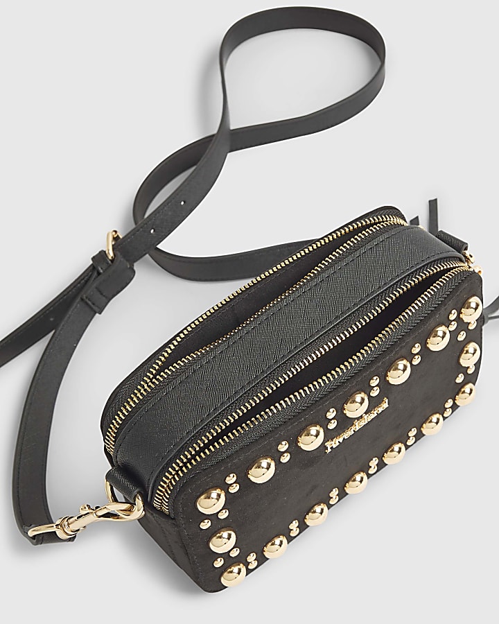 Black Studded Cross Body Bag