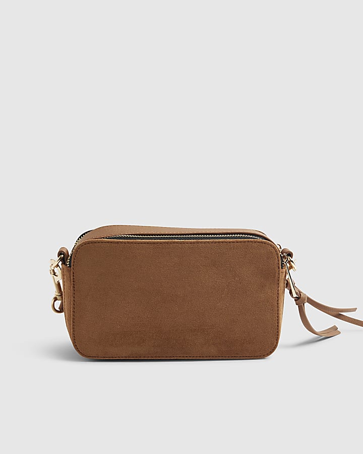 Brown Studded Cross body Bag