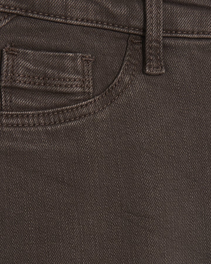 Brown Mid Rise Skinny Jeans