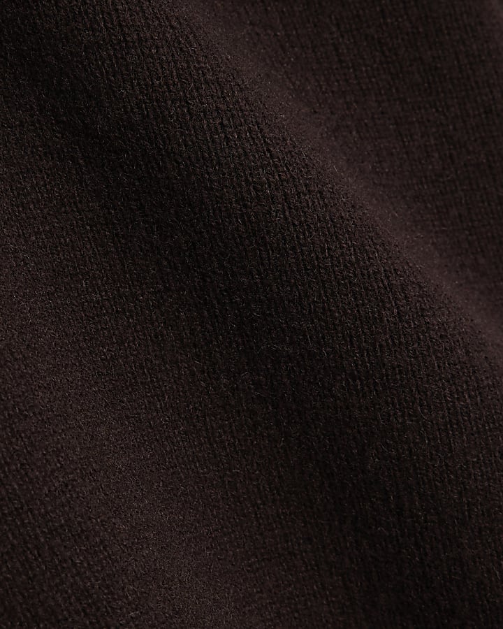 Brown Premium Wool Roll Neck Jumper