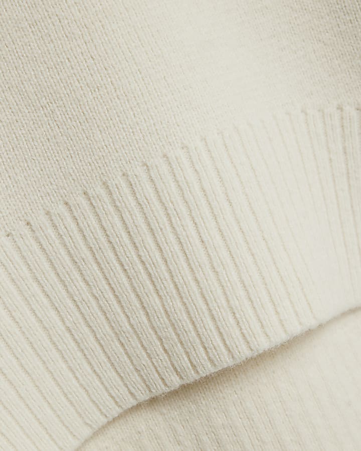 Cream Premium Wool Roll Neck Jumper