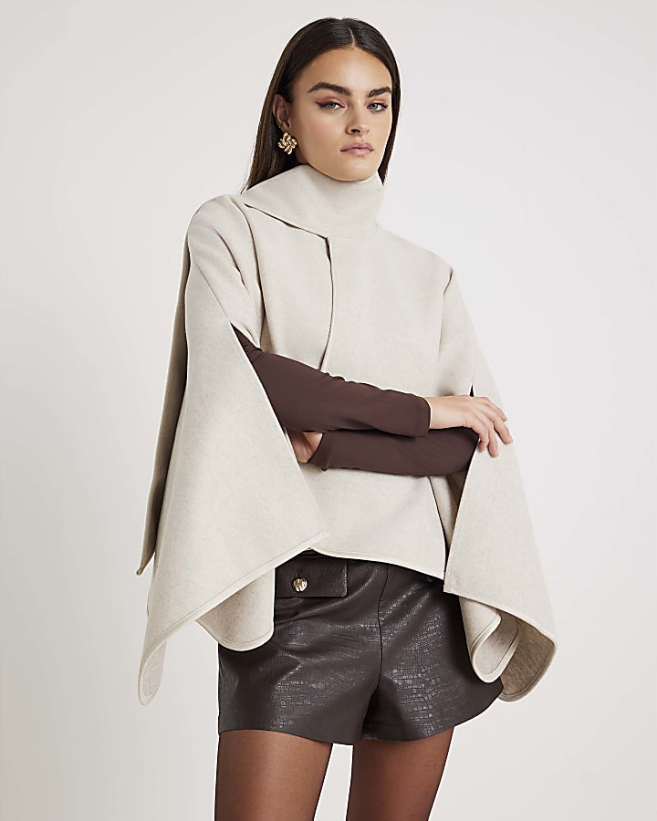 Cream Scarf Cape