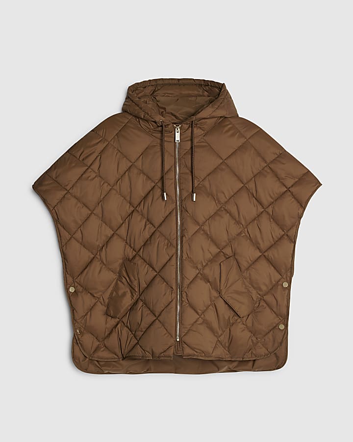 Brown Puffer Cape