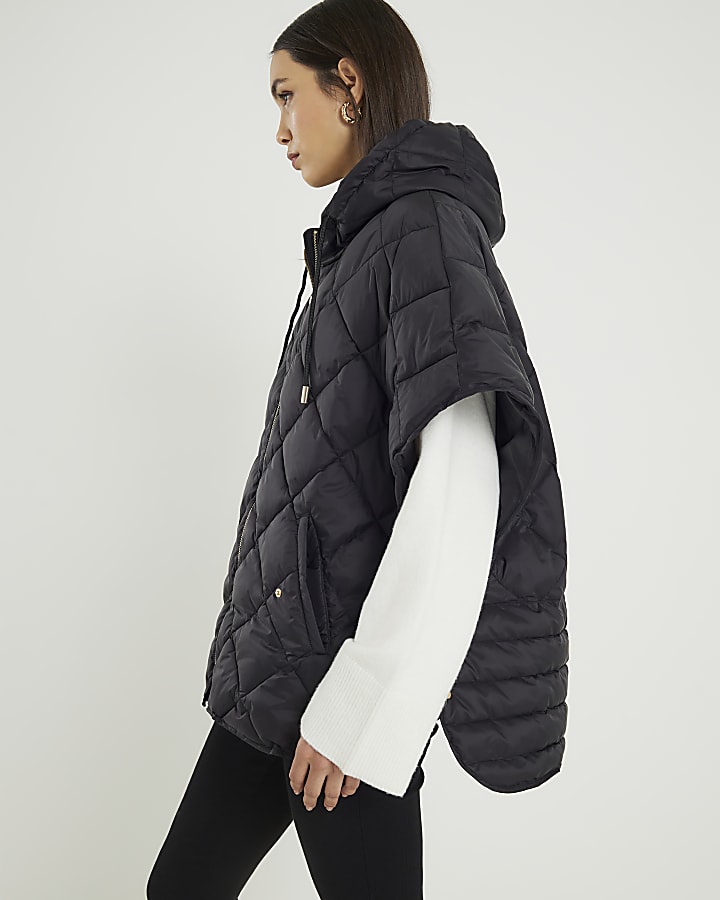 Black Puffer Cape