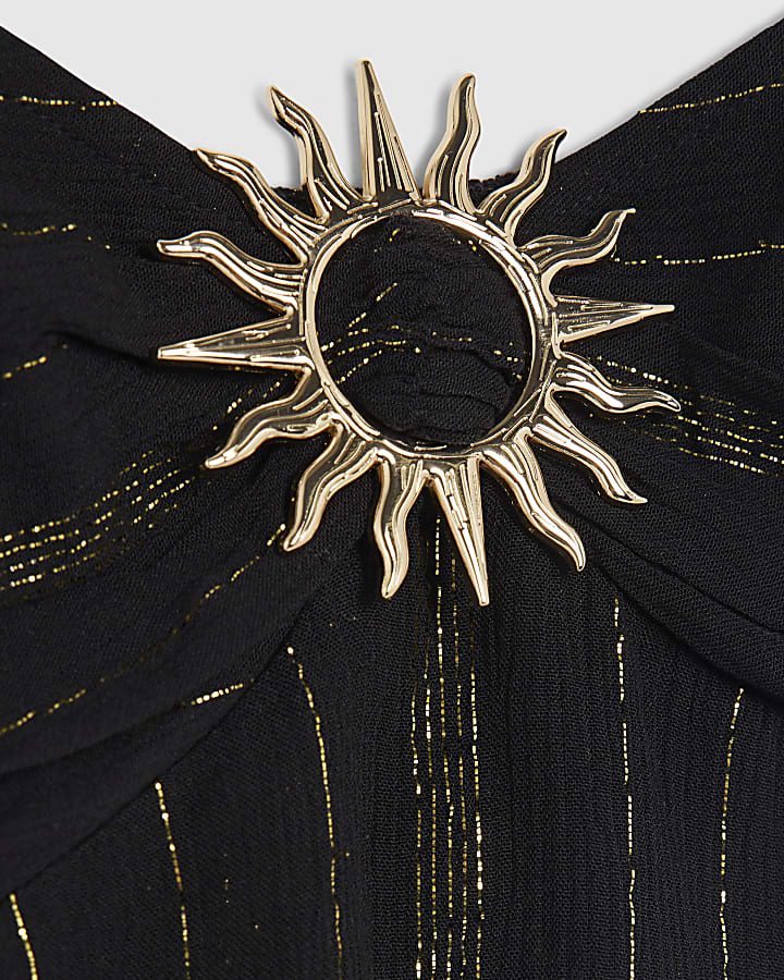 Black Sun Trimmed Cami Top