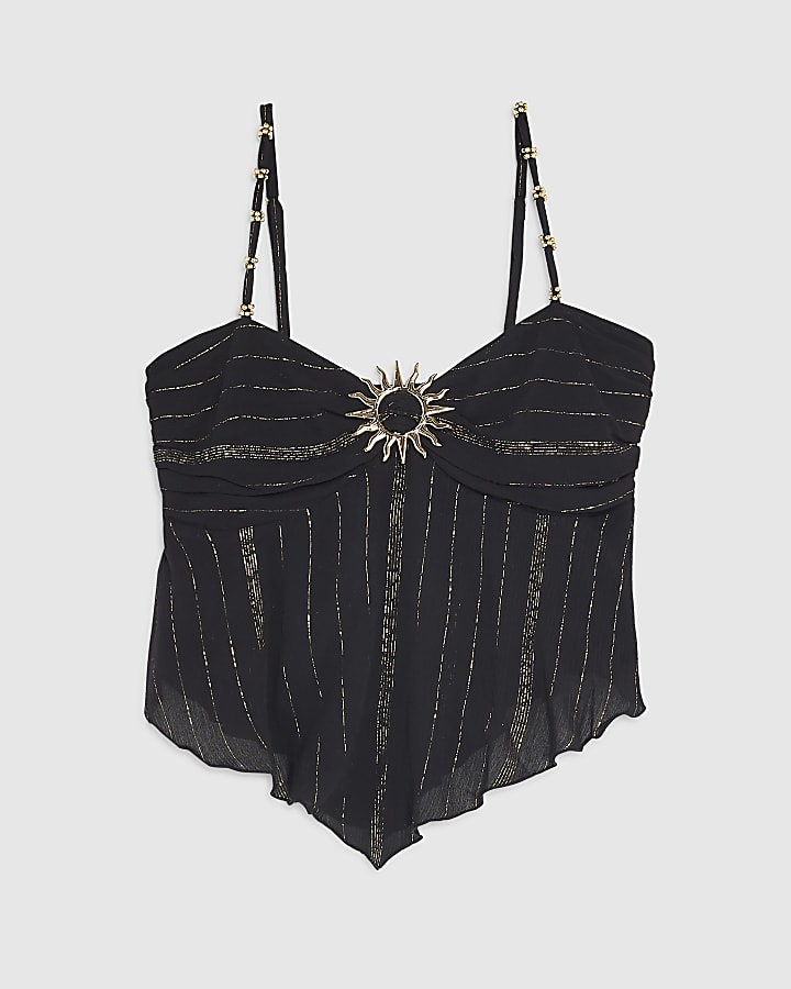 Black Sun Trimmed Cami Top