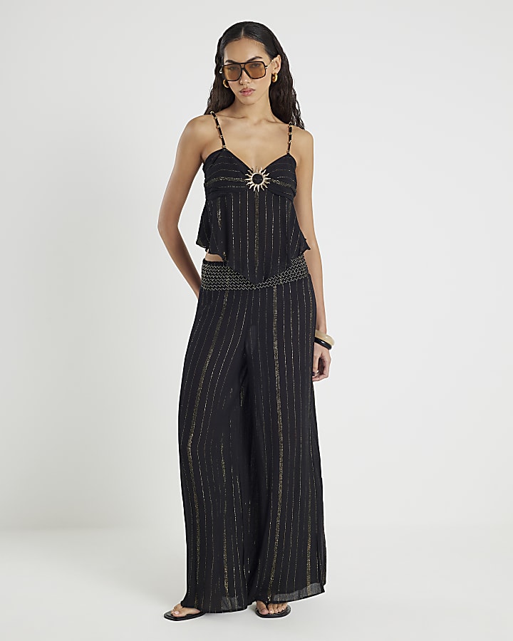 Black Sun Trimmed Cami Top