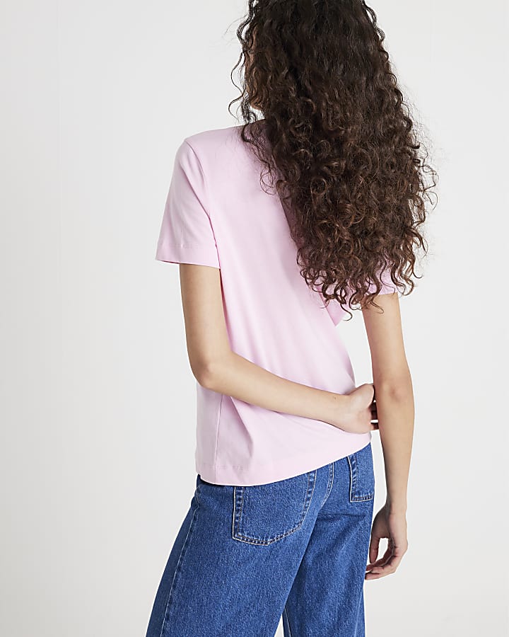 Pink 3D Floral T-Shirt