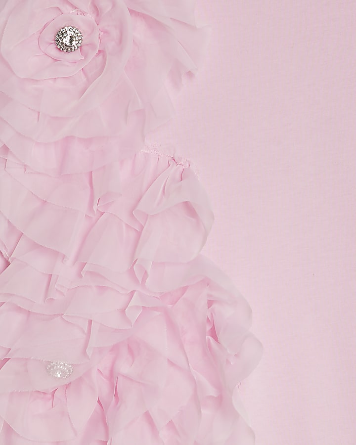 Pink 3D Floral T-Shirt