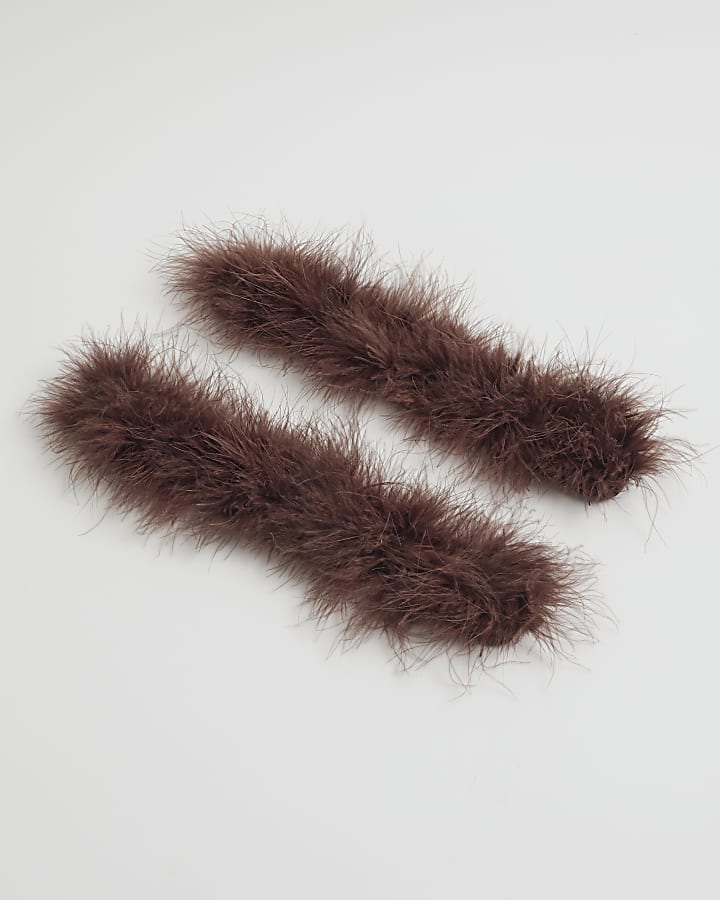Brown Feather Snap Bands