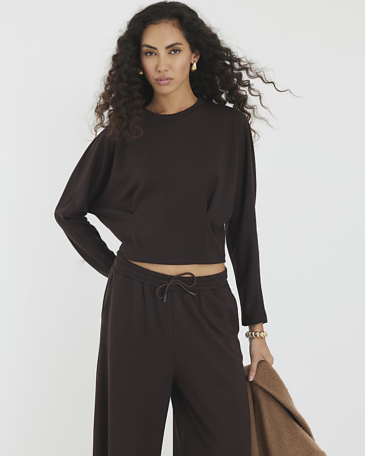 Brown Premium Batwing sleeve Sweatshirt