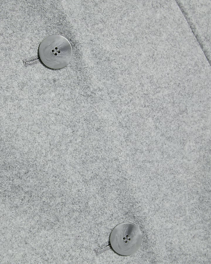 Grey Single Breasted Coat