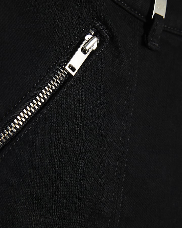 Black High Rise Skinny Stirrup Jeans