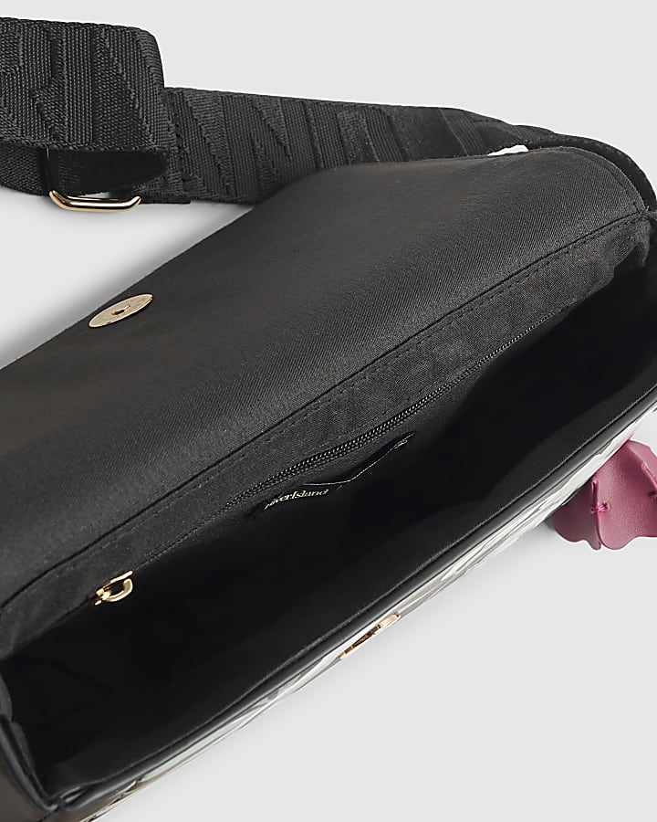 Black Floral Cross body Bag