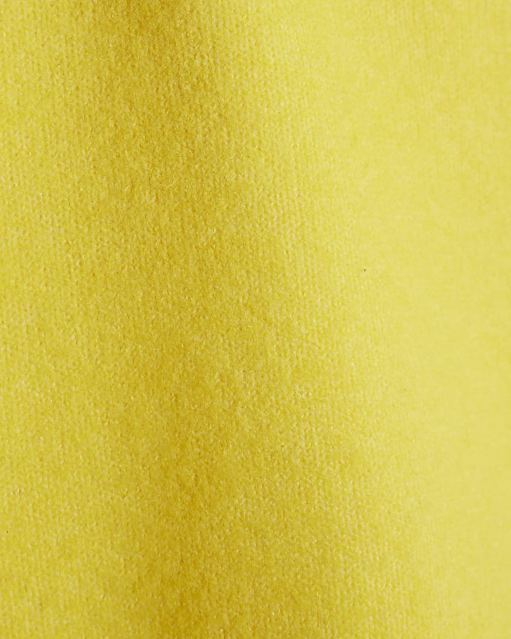 Yellow Knitted Crew Neck Jumper