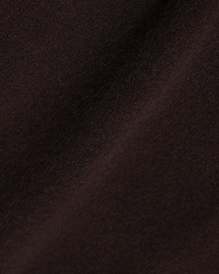 Brown Knitted V Neck Jumper