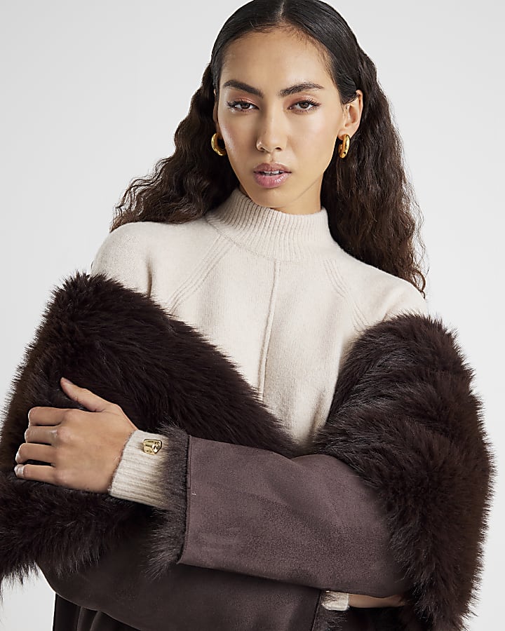 Beige Cosy Jumper Dress