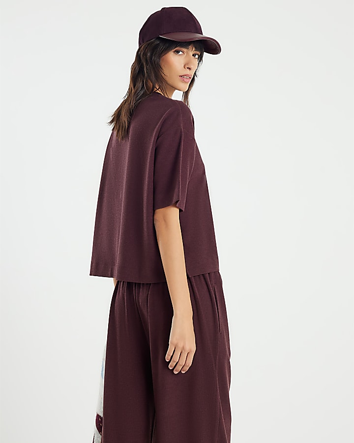 Red Short Sleeve Boxy T-shirt