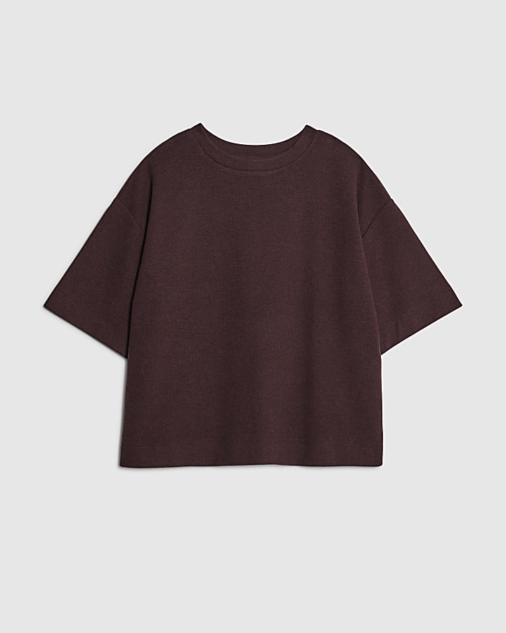 Red Short Sleeve Boxy T-shirt